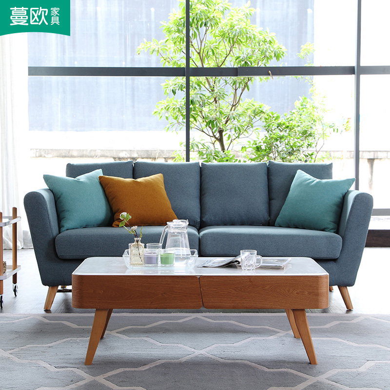Nordic Bart sofa Small family Type modern minimalist washroom Sofa Living Room Full Dress Double Trio Small Sofa