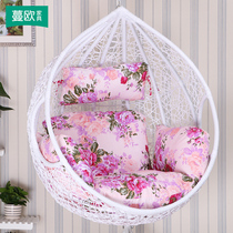 Sling basket rattan chair indoor adult birds nest single rocking chair balcony home drop chair plus armrest rocking basket chair swing chair swing