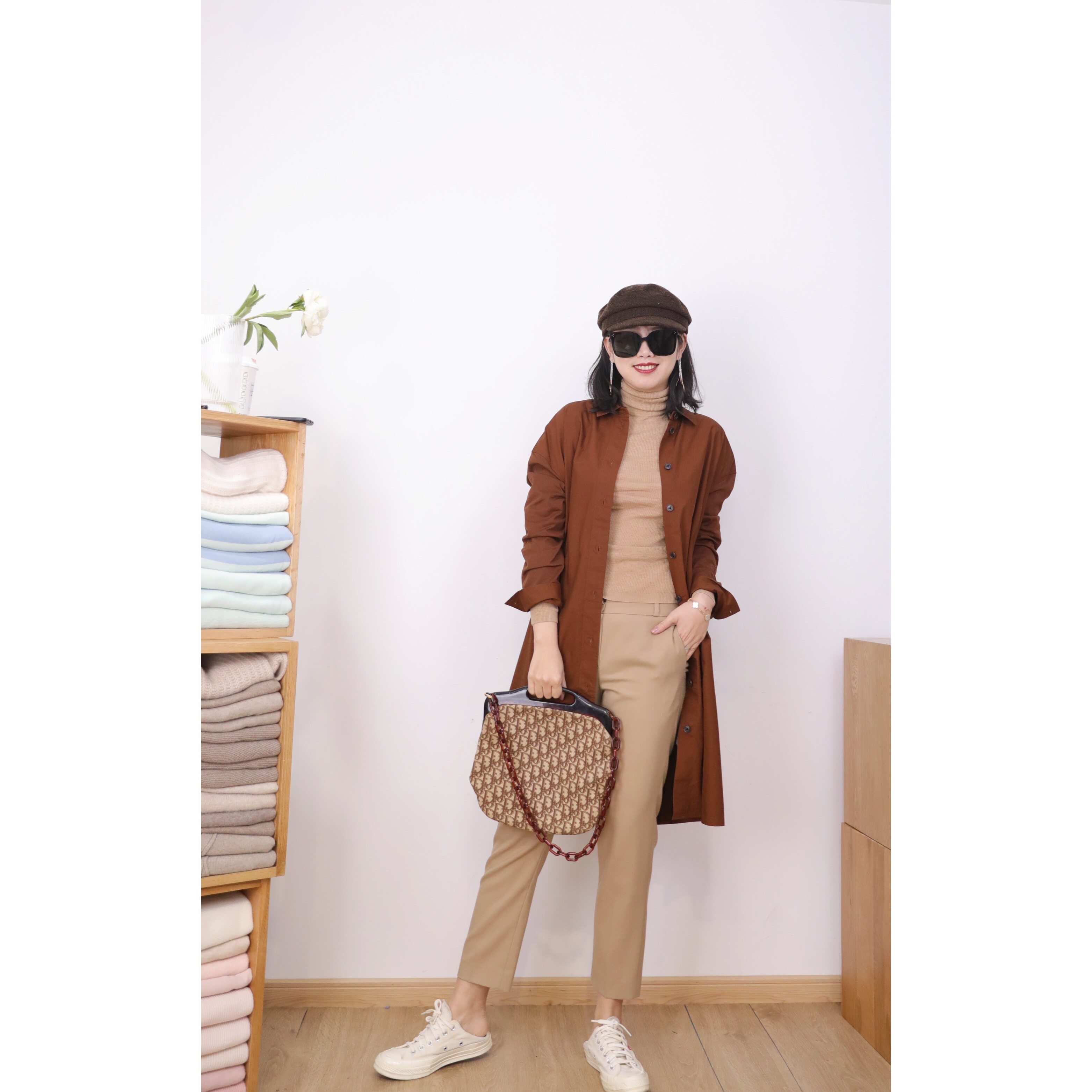 LunaMade must receive thin and comfortable touch ultra-fine 60 pure wool pit strip turtleneck bottoming shirt