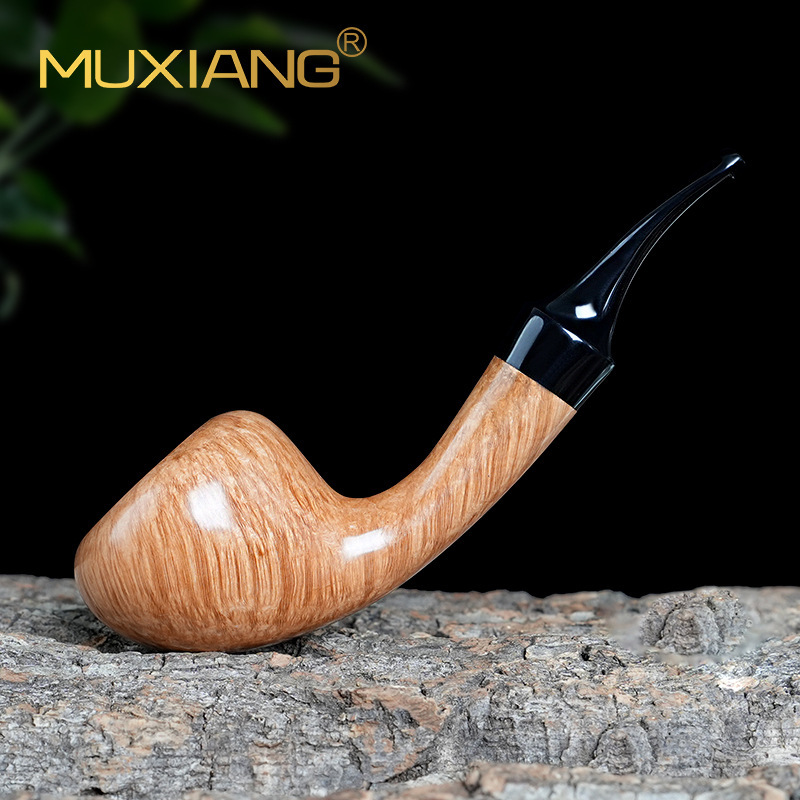 Wooden Pipe Made of Briar Wood, Free-Style Smooth Surface, Apple-Shaped, 3mm, Italian Imported, Free Shipping