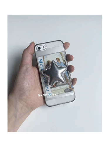 Небольшой дизайнерский серебряный универсальный держатель для телефона, тренд сезона