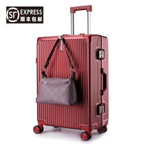 Luggage aluminum frame 20 inch boarding box female universal wheel trolley case 24 travel case male password box 22 student Box