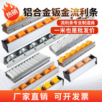 Aluminum alloy reinforced sheet metal fluency slide rail 40 * 33 sheet metal heavy type shelf blocking edge antistatic plastic rollers