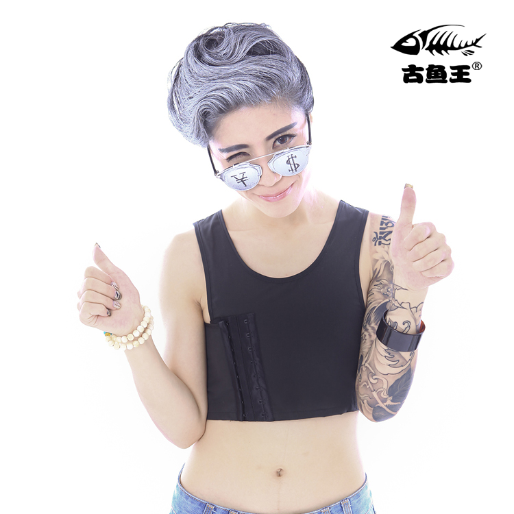 Cổ cá vua chùm ngực siêu mỏng cotton mercerized les tt corset bên băng tt corset đồ lót áo định hình siêu mỏng 