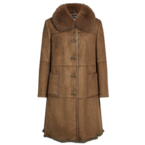 Narsi 2024 autumn and winter new cold-proof mid-length long-sleeved simple shopping mall same style commuter womens fur jacket