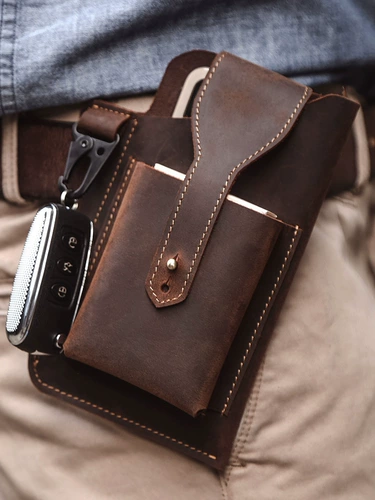 Тактическая маленькая спортивная ретро небольшая сумка, поясная сумка, «сделай сам», европейский стиль, из натуральной кожи