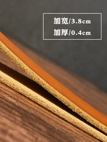 Ретро кожаный ремень, штаны ручной работы для отдыха, увеличенная толщина, из натуральной кожи, 3.8см