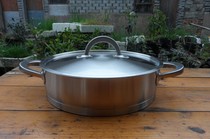Export American tail single Ammeloo 28cm stainless steel deep frying pan hot pot soup pot 18-10 steel