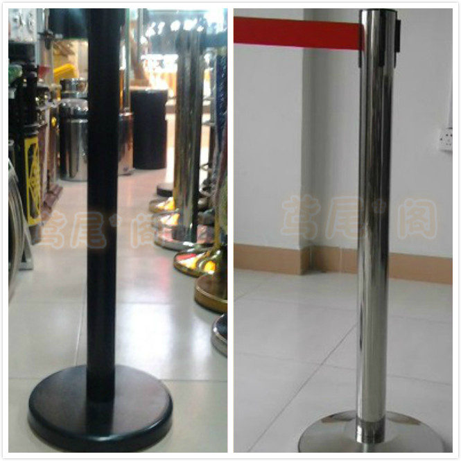 Stainless steel railing seat bank isolation belt cordon telescopic belt 2 meters airport fence protection railing one meter line