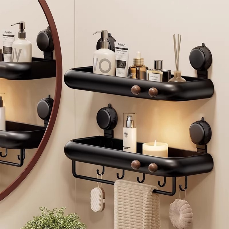 German Suction Cup Bathroom Shelf 2025 New Model Wall-Mounted Washbasin Antique Style Bathroom Shower Gel Storage Rack German Suction Cup Bathroom Shelf 2025 New Model Wall-Mounted Washbasin Antique Style Bathroom Shower Gel Storage Rack