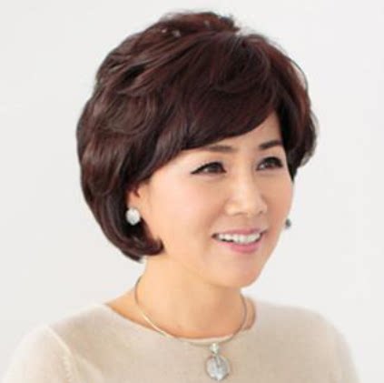 真发中年假发中老年假发女士短发蓬松自然送妈妈短卷发化疗假发套