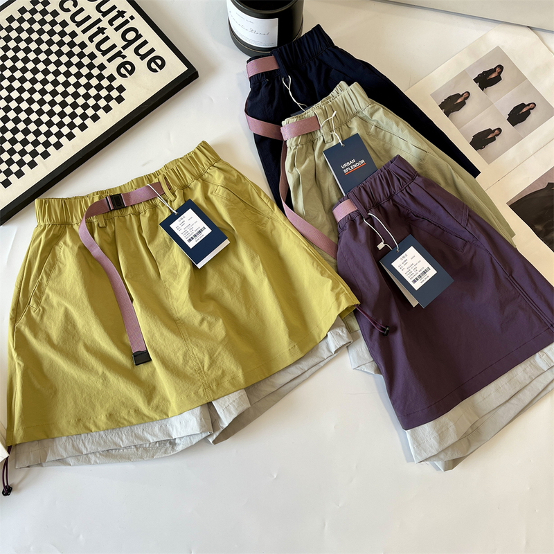 Outdoor Mountain Style! Elastic High-Waisted Anti-Exposure Lightweight Breathable Quick-Drying Shorts Cycling Sports A-Line Skirt Pants for Women Summer Outdoor Mountain Style! Elastic High-Waisted Anti-Exposure Lightweight Breathable Quick-Drying Shorts Cycling Sports A-Line Skirt Pants for Women Summer