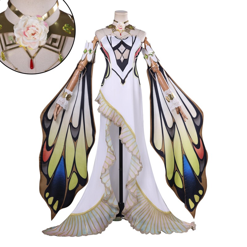 Highly Detailed Lelouch Cosplay Costume from Code Geass: Labyrinth of the Nightmare, Featuring a Butterfly Dress for Cosplay