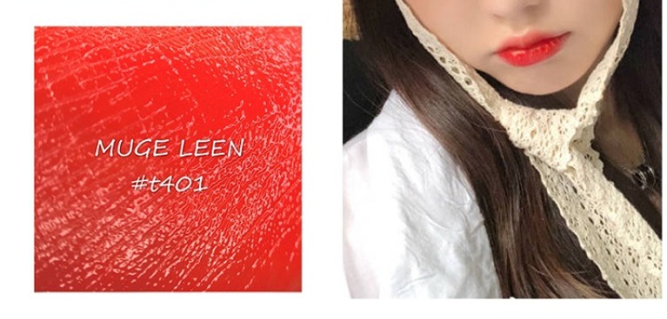 MUGE LEEN lip glaze gương tám mảnh phù hợp với son môi giữ ẩm lâu không đánh dấu Hàn Quốc không thấm nước son bóng 	son bóng focallure	