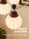 Junyu Vintage Style Chandelier, High-Brightness Eye-Protection Main Light for Living Room, Song-Style Aesthetic Retro Solid Wood Full-Spectrum Dining Room Lighting