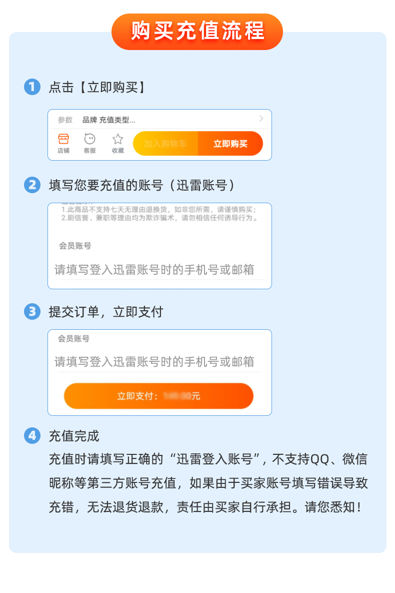 迅雷 白金会员 12个月 图4