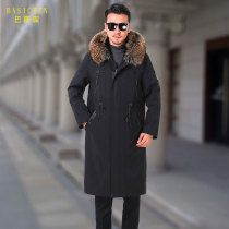 Faction to overcome male new otter Rabbit wool liner long benny overcoming mink fur coat manly fur coat fur integrated winter