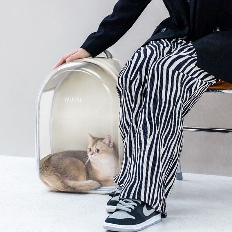 My Chestnut Cat Bag Out of Portable Double Shoulder Bag Pets Outside with dog Shoulder Bag Large Capacity Breathable Space Cabin Kitty supplies