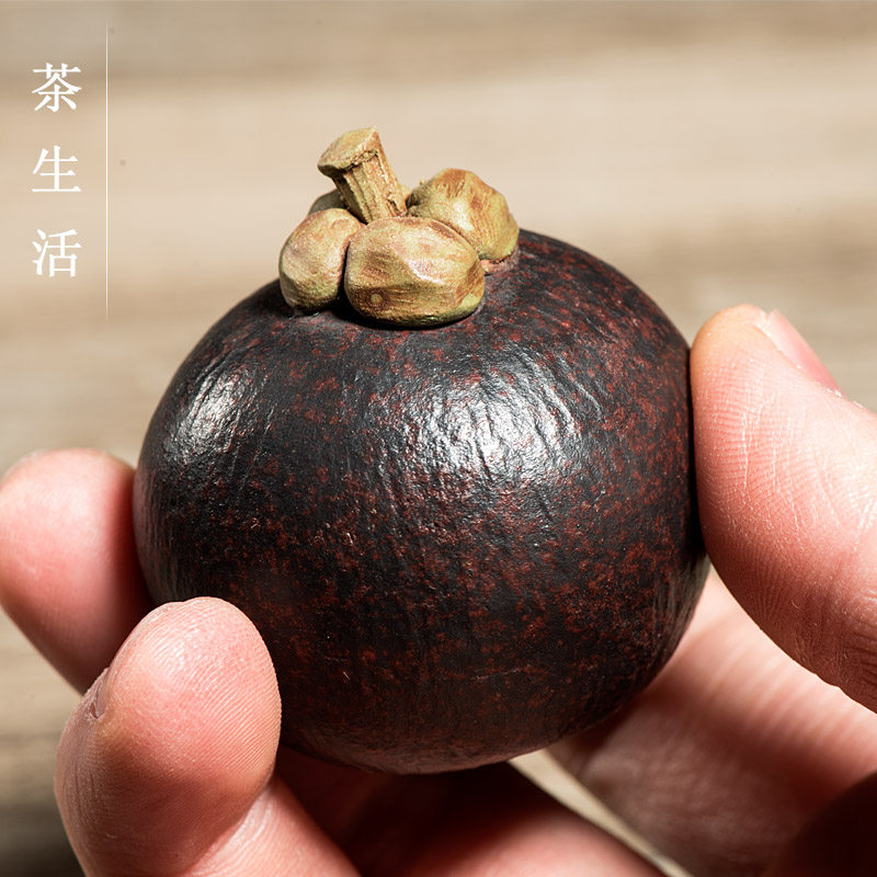 Tea Darling Purple Sand Simulation Mountain Bamboo Sculpture Tea Tray Home Decoration Small Swing Piece Handlebar Piece Purple Sand Pot Accessories Gift