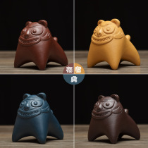 Tea pet ornaments boutique purple sand cloth tiger sculpture tea play tea tray home window decorations purple sand gifts