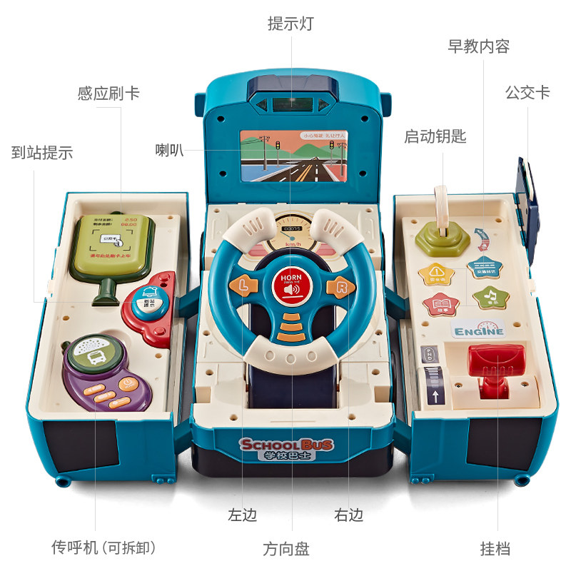 Children's toy car baby emulation deformed bus car boy girl inertia puzzle multifunction small car XJCQ