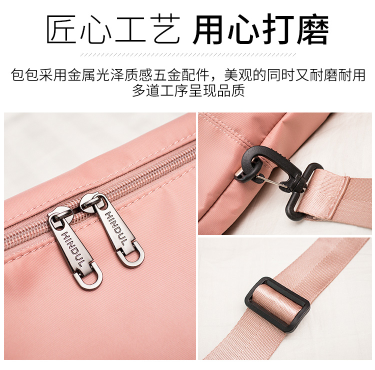 Túi du lịch xách tay nữ túi xách công suất lớn mạng màu đỏ Phiên bản Hàn Quốc của túi hành lý ngắn khoảng cách nhẹ túi thể thao nam túi du lịch thể thao