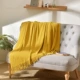 ins nordic đan mạng chăn sọc ins thảm đỏ chăn thú chăn mền chăn trang trí đơn sofa bìa chăn - Ném / Chăn chăn lông cừu cho bé