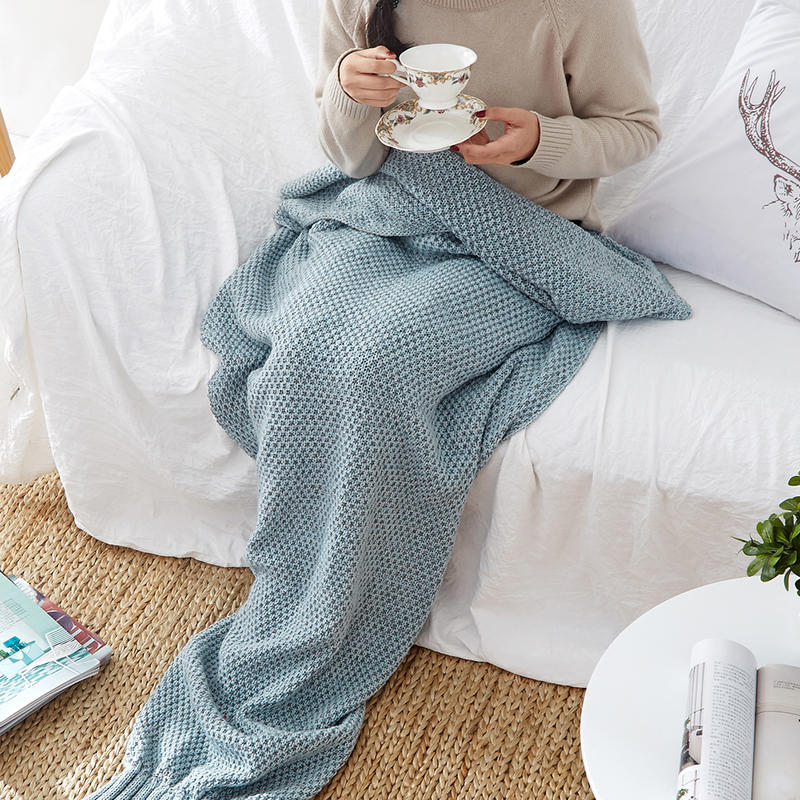 món quà sinh nhật vẻ đẹp cá đuôi cá chăn điều hòa không khí chăn chăn len dệt kim sofa thường chăn ngủ trưa chăn - Ném / Chăn chăn nỉ