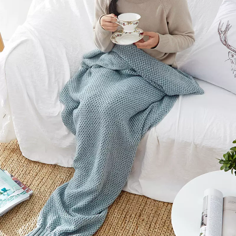 món quà sinh nhật vẻ đẹp cá đuôi cá chăn điều hòa không khí chăn chăn len dệt kim sofa thường chăn ngủ trưa chăn - Ném / Chăn chăn nỉ nhung