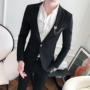 S size nhỏ nam stylist tóc ngắn phù hợp với nhỏ phù hợp nhỏ 155 mã XS nhỏ Slim một nút phù hợp với thủy triều vest nam cá tính