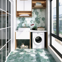 Nordic Net red green hexagonal brick kitchen balcony non-slip floor tiles background wall hexagonal tiles 200 * 230mm