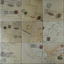 200*200 antique English stamps newspaper tiles dining room Living Room bar background wall tiles newspaper tiles