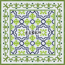 200 * 200mm flower brick antique waveguide line edge corner waveguide line living room corridor walk edge line tile tiles