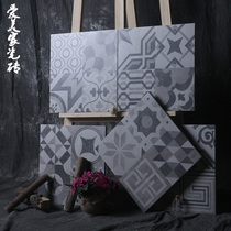 300mm retro cement gray tiles dining room kitchen bathroom non-slip floor tiles living room bedroom background wall tiles 300