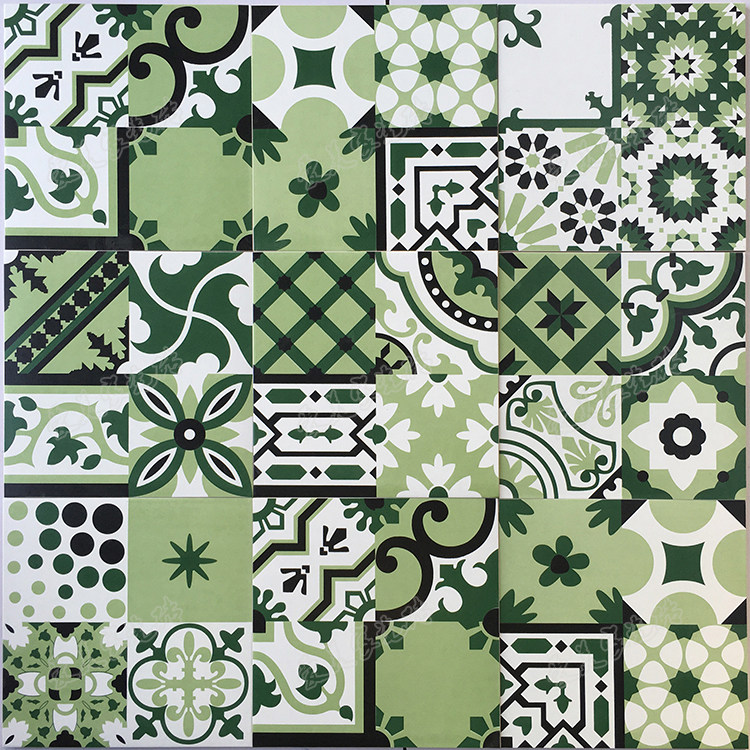 300 Green Flower Brick Fresh Art Dining Room Bar Dressing Room Bathroom Floor Tile Flakes