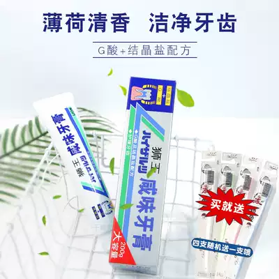 Hong Kong imported Japanese LION King salty toothpaste 200g large capacity star crystal salt mint flavor