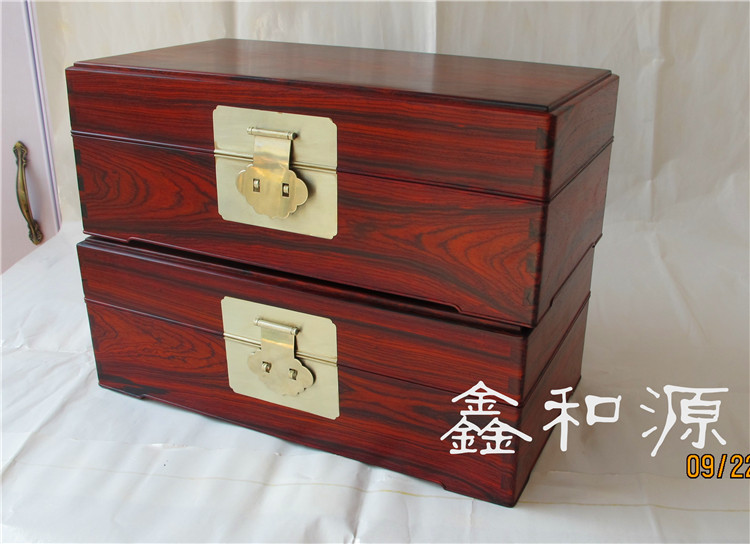 Ming phong cách nội thất Wang Shizhen Tây Tạng hộp hộp trang sức hộp lưu trữ Sian gỗ hồng sắc đỏ gỗ hồng hộp lưu trữ vali chính thức - Cái hộp thùng gỗ sồi