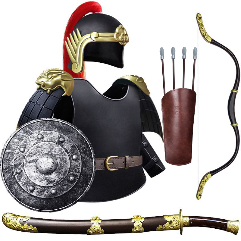 Cos Ming Dynasty Children's Phoenix-Wing Armor Wearable Adult-Sized Toy Boy's Xiu Chun Dao Bow and Arrow Shield Performance Costume Cos Ming Dynasty Children's Phoenix-Wing Armor Wearable Adult-Sized Toy Boy's Xiu Chun Dao Bow and Arrow Shield Performance Costume