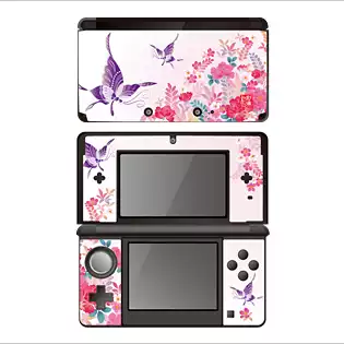 And color beauty Wasabi 3DS sticker film Matt sticker WSB0445 flower butterfly