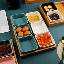 Sauce platter fruit plate personality creative modern living room seasoning plate multi-grid bowl household dip fruit plate small exquisite
