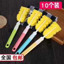 10 cup washing brushes sponge brushes long handle cup brushes milk bottle brushes tea cup brushes thermos cup cleaning glass cup brushes long bottle brushes