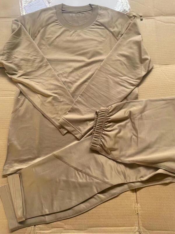 Wuhan Junxu 19 Winter New Yellow Thermal Underwear Anti-Static Long Sleeve Round Neck Base Layer for Men Navy Blue