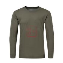 Non-public hair long-sleeved round neck shirt single top mens spring and autumn T-shirt sweat-absorbing quick-drying