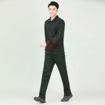 Public hair winter suit olive green mens outdoor fleece antistatic