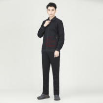 Public hair winter suit navy blue mens outdoor fleece genuine anti-static