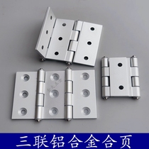 Aluminum profile accessories Finishing aluminum hinge 30 40 45 Living hinge Door frame extruded triple aluminum hinge