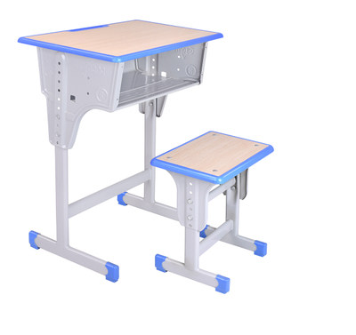 Primary and middle school students' class table and chairs coaching class desk school classroom training table with lifting type double writing learning table