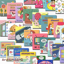 South Korea Ardium Fashion Retro Wind INS Square Photo Card Book Sticker Hand Ledger this DIY decorated with a blessing post