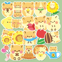 South Korea Ins Wind Hand Tent Sticker Cartoon Pattern Material Mobile Phone Notebook Glass Diy Decorated Hamster With Little Sticker