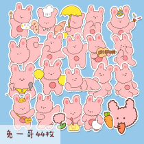 Cartoon Cute Rabbit Laptop Stickers Pins phone Suitcase Guitar Ipad Decorative and Painted Waterproof